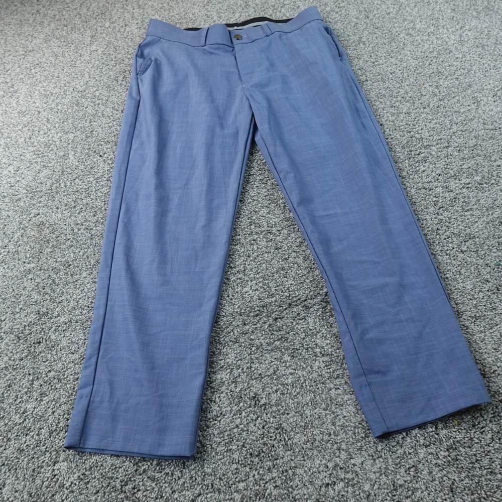 State And Liberty Pants Mens 33X26 Blue Athletic Stretch Performance Dress Chino